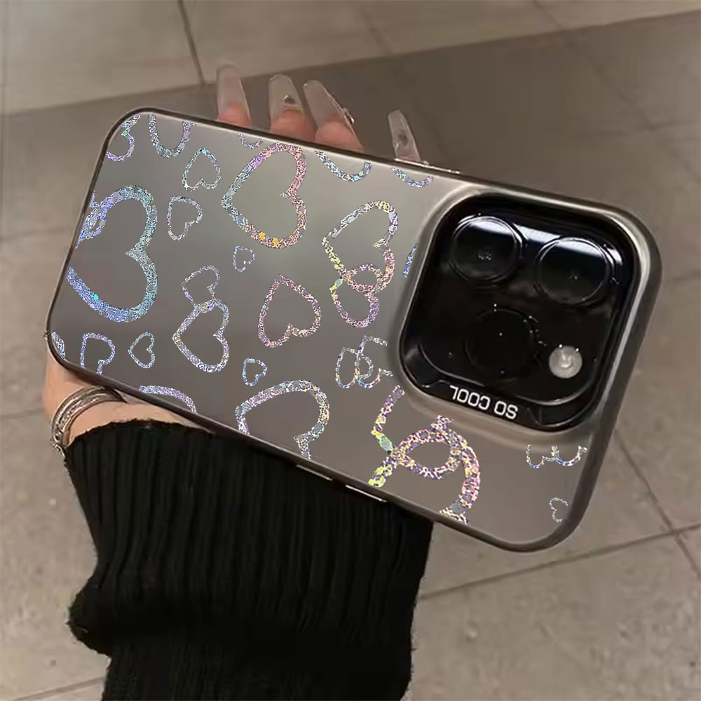 Apple Iphone 15 Pro Max - Kolorowe etui z nadrukiem serca do