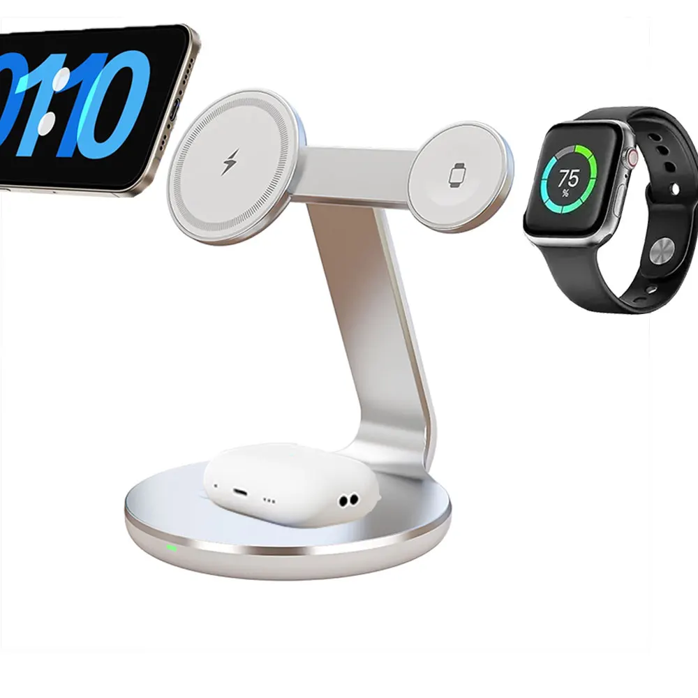 Wireless Charger Watch - Stacja ładująca 3 w 1 z