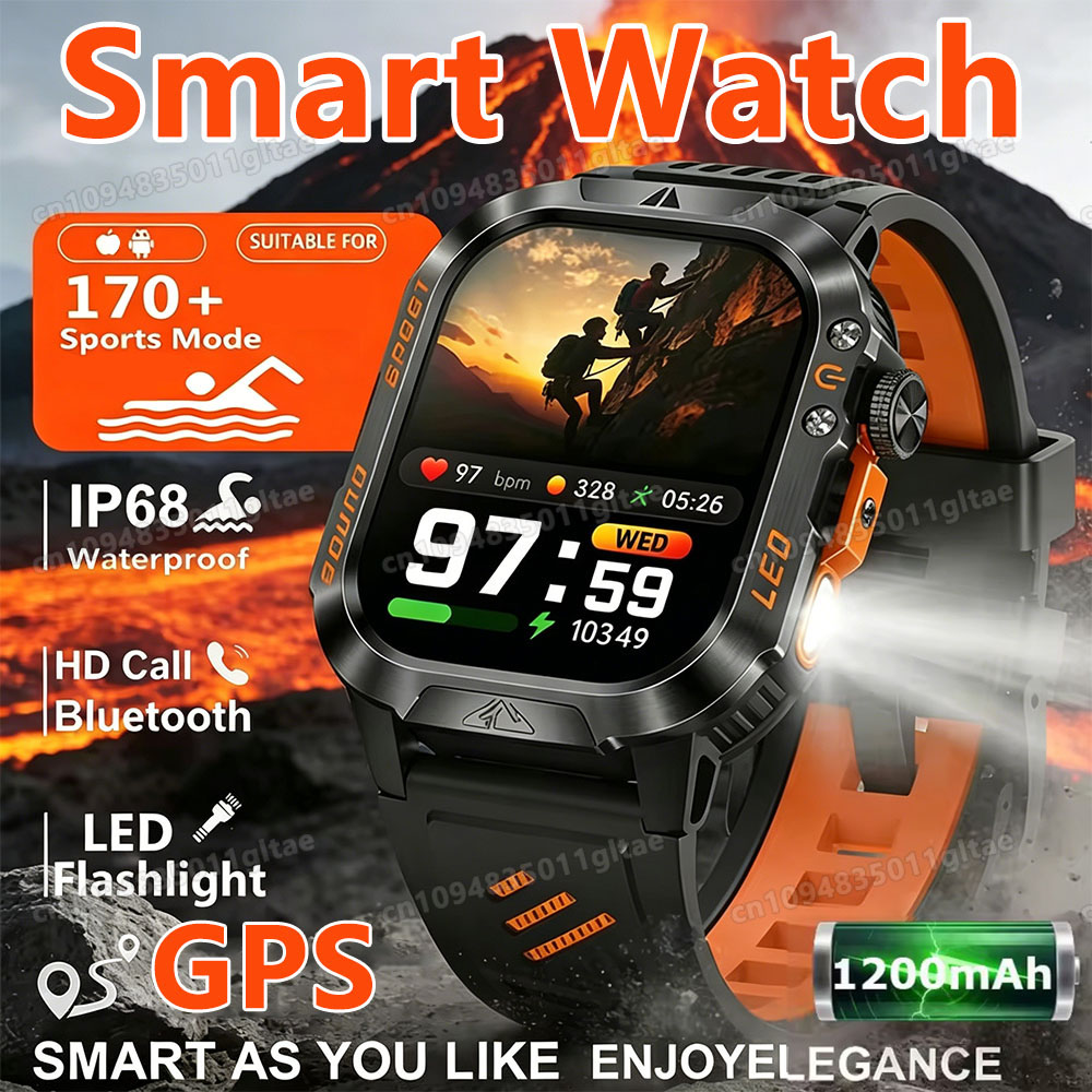 Smartwatch X12 - 2026 Nowy Smartwatch Męski Klasy Wojskowej