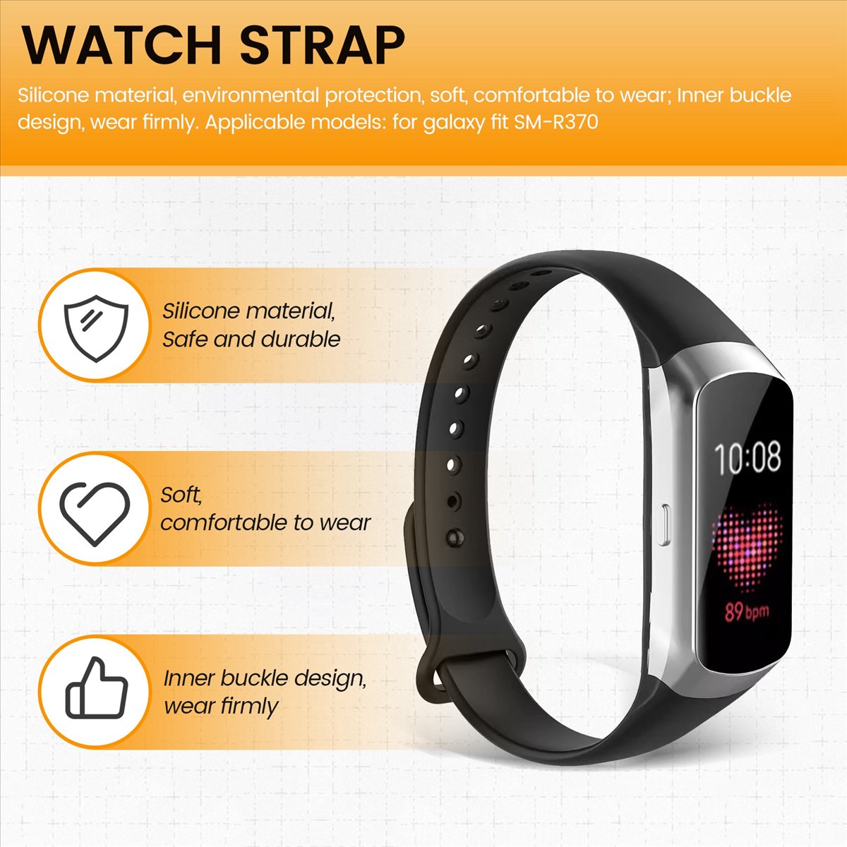 Silicone Band Replacement - Pasek do zegarka A49T Sportowy pasek