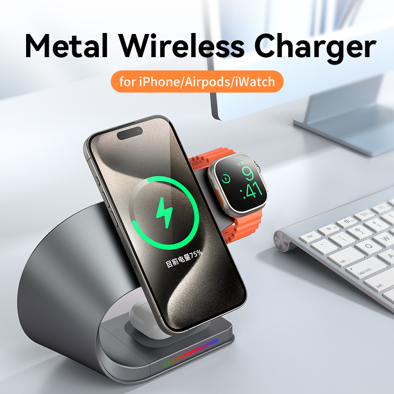 Metalowa obudowa 4 w 1 Bezprze – Wireless Charger Watch recenzja i cena