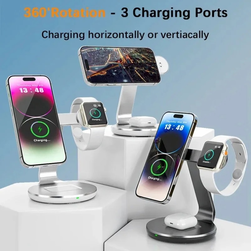 Stacja ładująca 3 w 1 z bezprz – Wireless Charger Watch recenzja i cena